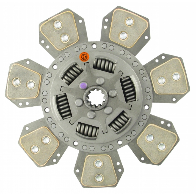 Picture of 12-5/8" Transmission Disc, 7 Pad, w/ 1-1/4" 10 Spline Hub - New
