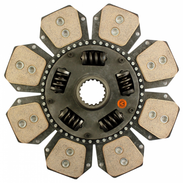 Picture of 13-3/4" Transmission Disc, 8 Pad, w/ 2" 18 Spline Hub - New