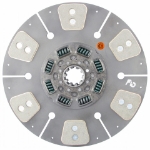Picture of 15-1/2" Transmission Disc, 6 Pad, w/ 2" 10 Spline Hub - Reman