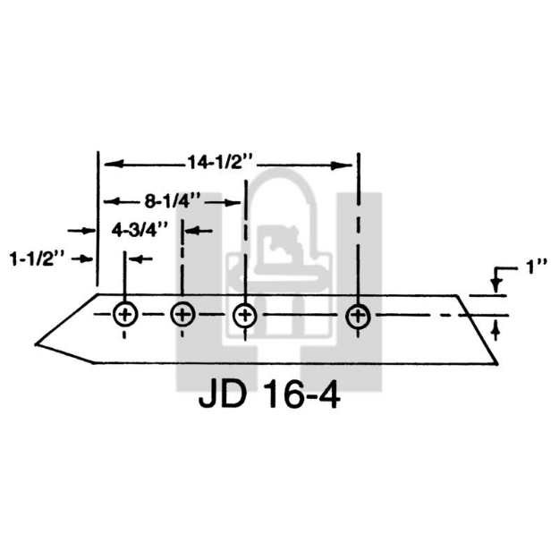 Picture of Plow share, 16" 4 bolt JD