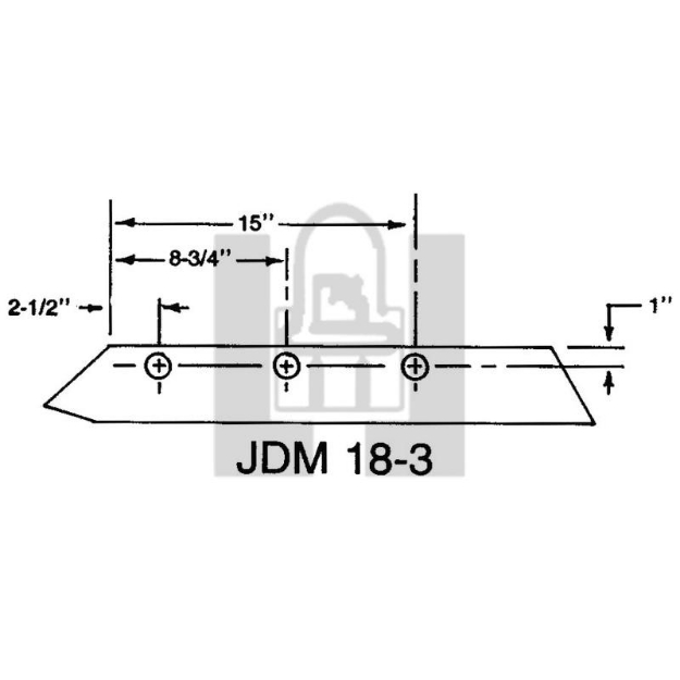 Picture of Plow Share, 20" 3 Bolt JD Metric