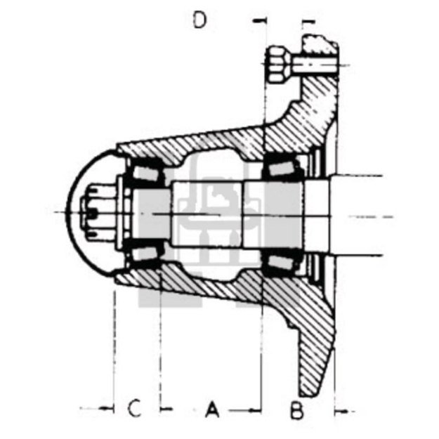 Picture of 8 Bolt Hub Assembly 2806
