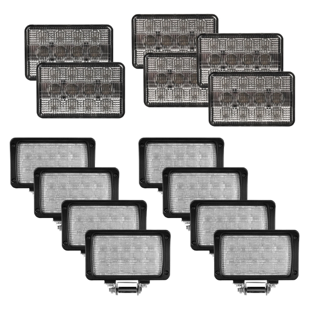 Picture of Complete Flood Beam LED Light Kit for Case IH Combines & Cotton Pickers - (Pkg. of 14)