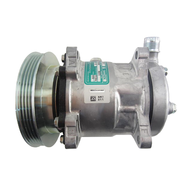 Picture of Genuine Sanden SD5H11 12V. Compressor, w/ 4 Groove Clutch - New