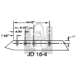 Picture of Plow share, 16" 4 bolt JD