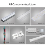 Picture of LED Moisture Proof Integrated 4' Tube. 5000lm, 6500k. Milky or clear cover. QTY 20 in a case.
