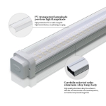 Picture of LED Moisture Proof Integrated 4' Tube. 5000lm, 6500k. Milky or clear cover. QTY 20 in a case.