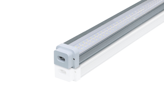 Picture of LED Moisture Proof Integrated 4' Tube. 5000lm, 6500k. Milky or clear cover. QTY 20 in a case.