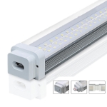 Picture of LED Moisture Proof Integrated 4' Tube. 5000lm, 6500k. Milky or clear cover. QTY 20 in a case.