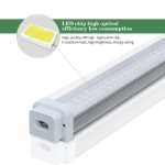 Picture of LED Moisture Proof Integrated 4' Tube. 5000lm, 6500k. Milky or clear cover. QTY 20 in a case.