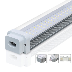 Picture of LED Moisture Proof Integrated Tube. 4'  CLEAR Cover, 5000lm, 6500k. QTY 20 in a case. 