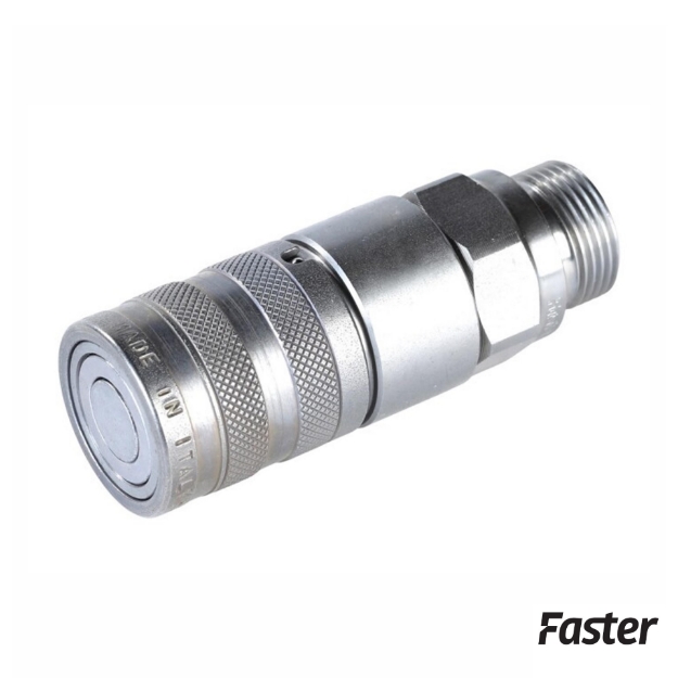 Picture of Faster Flat Face Hydraulic Breakaway Coupler, Female, Non-Spill, Genuine OEM Style, 3/8"