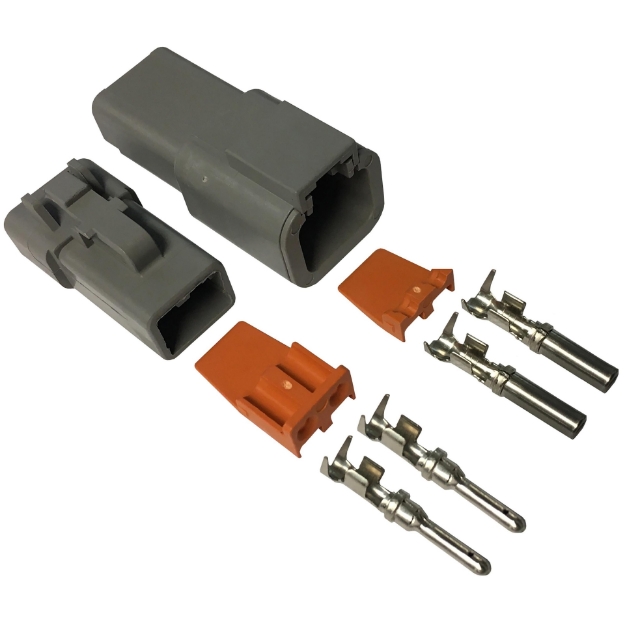 Picture of 2-Pin Deutsch DTP Electrical Connector, 25 Amp, 10-14 AWG