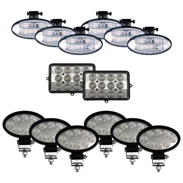 Picture of Complete Flood Beam Light Kit for John Deere 9000 Series Combines - (Pkg. of 14)