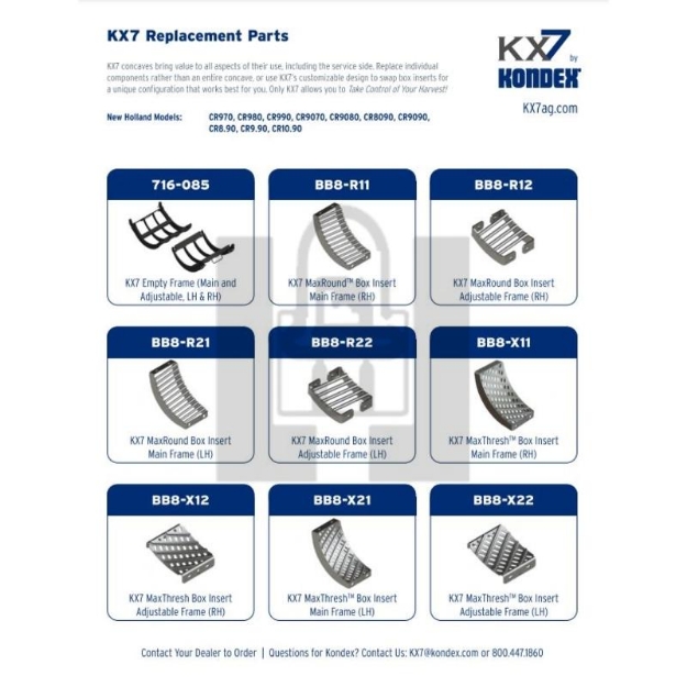 Picture of New Holland tough threshing concave kit corn/soy