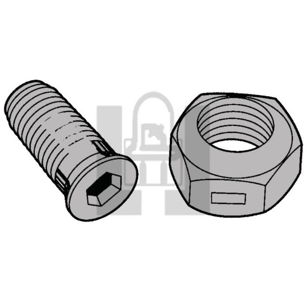 Picture of HCC 5/8"LONG BOLT & NUT 50pck