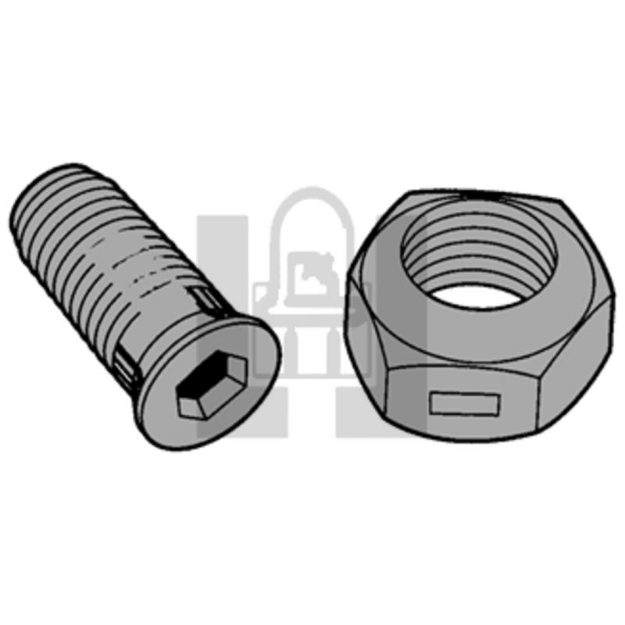 Picture of HCC 1" LONG BOLT& NUT 25pck