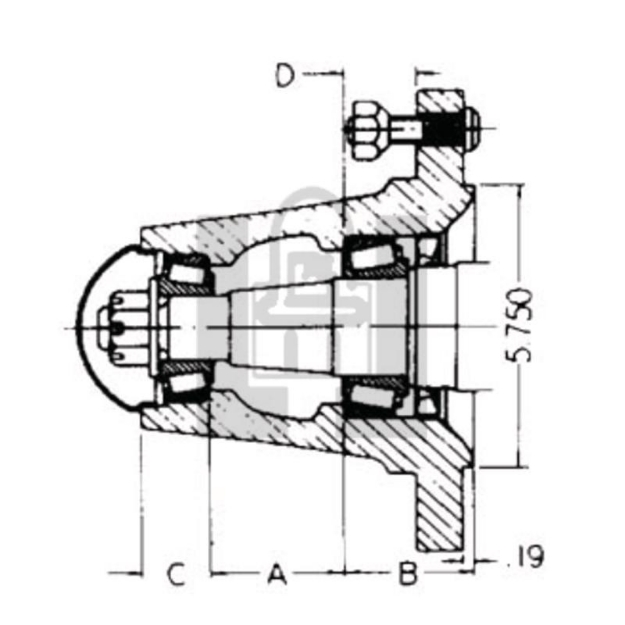 Picture of 8 Bolt Ag Hub Assembly
